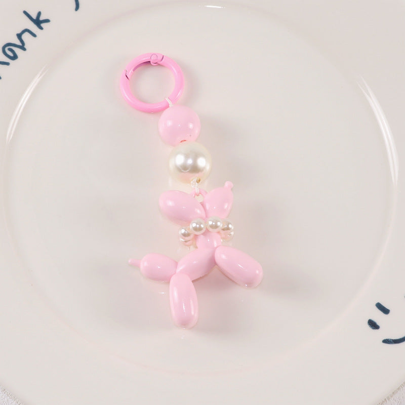 Wholesale Pearl 3D Doll Puppy Acrylic Keychain